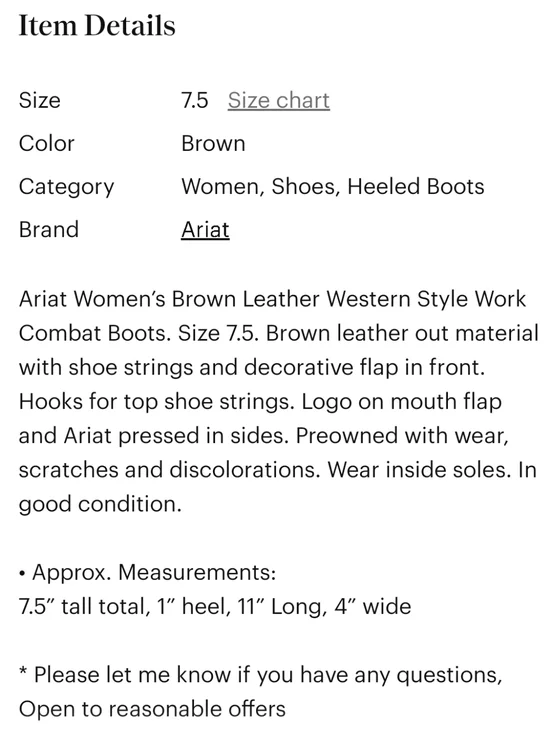 Ariat Women’s Brown Leather Work Boots - Picture 5 of 5